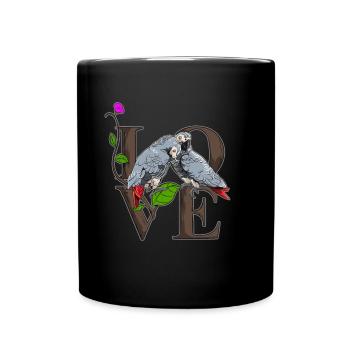 gray parrot - Full Colour Mug - black - Front