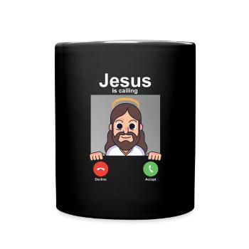 Christianity Church Faith Pastor Preacher God - Full Colour Mug - black - Front