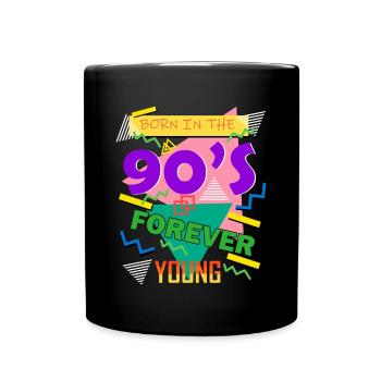 90er Jahre Retro Hipster Musik Vintage Geschenk - Tasse einfarbig - Schwarz - Vorne