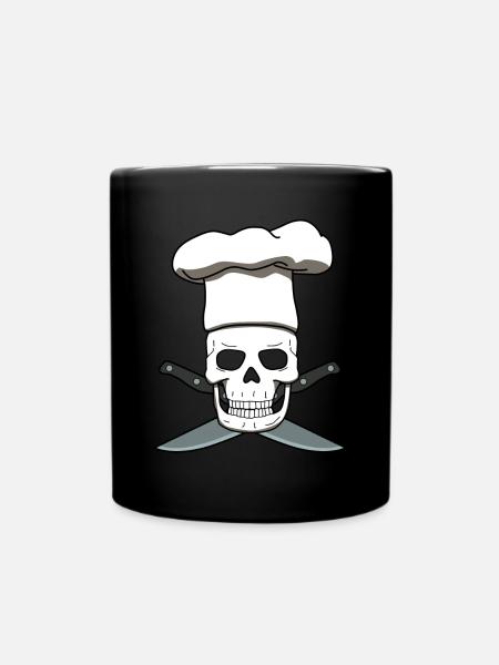 Chef Skull Chef Chef Cuisine Cuisine - Mug uni - noir