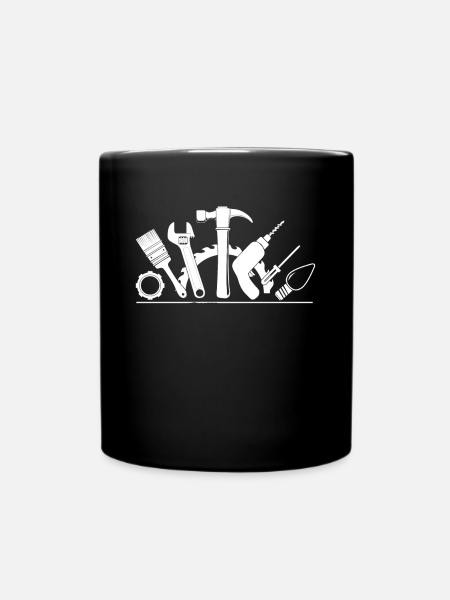 Reparieren Werkzeuge Mechaniker Reparatur Geschenk - Tasse einfarbig - Schwarz