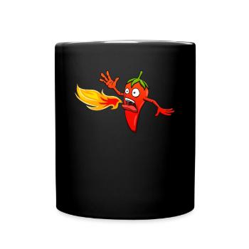 Chili Chili Pepper Hot Spicy Pepperoni Gift - Full Colour Mug - black - Front
