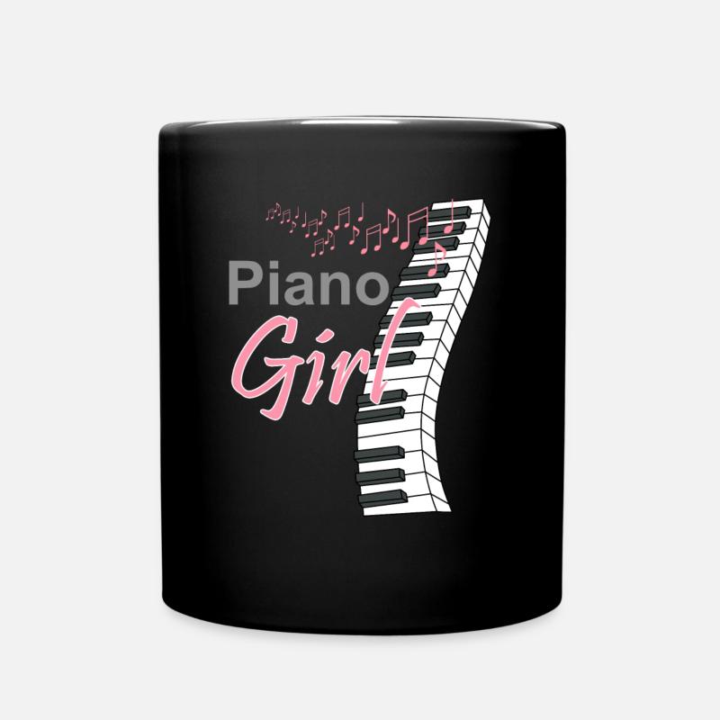 Klavier Musik Keyboard Musiker Instrument Geschenk - Tasse einfarbig - Schwarz