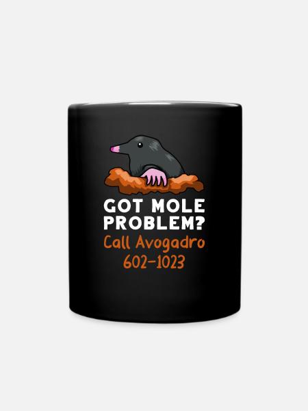 Mole moles Avogadro chemistry gift - Full Colour Mug - black
