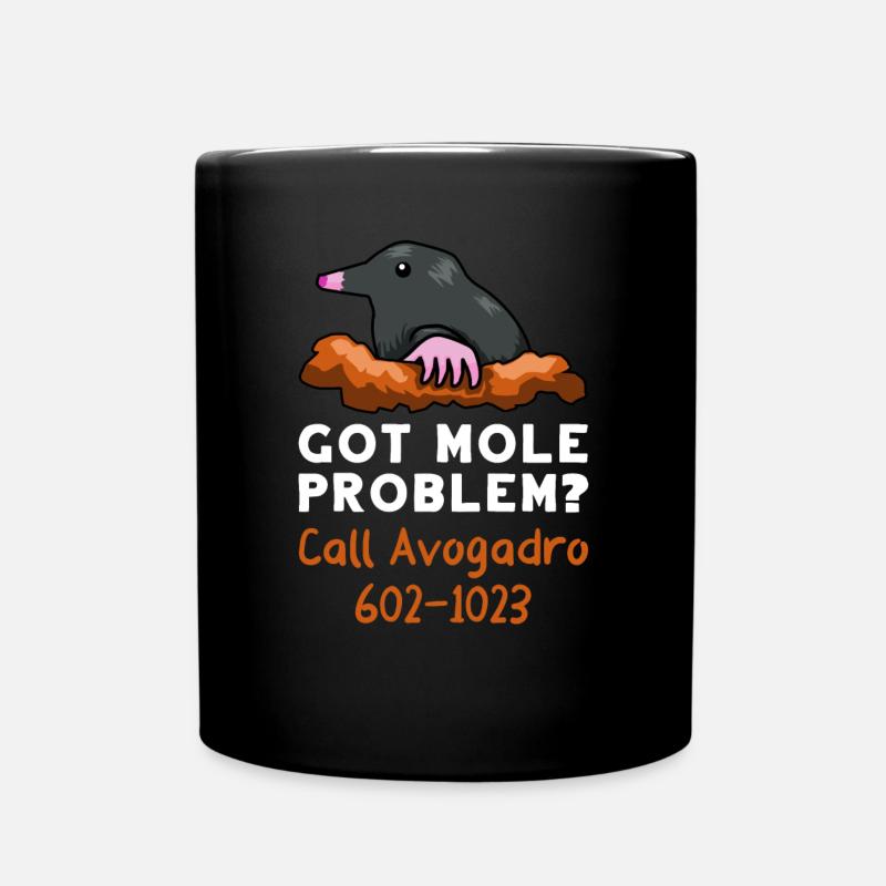 Maulwurf Maulwürfe Avogadro Chemie Geschenk - Tasse einfarbig - Schwarz