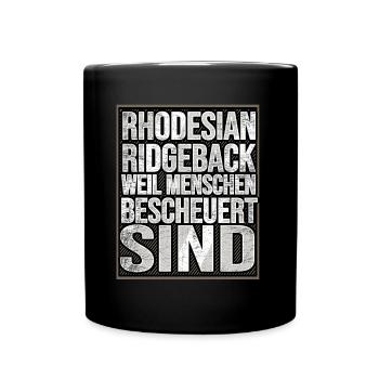 Rhodesian Ridgeback - Tasse einfarbig - Schwarz - Vorne