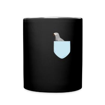 Vogelbeobachter Vogelhalter Taube in einem Taschenvogel - Tasse einfarbig - Schwarz - Vorne
