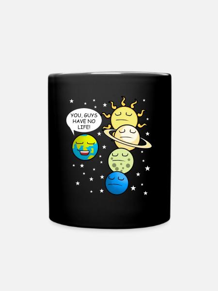 Space Astronomy Solar System Planet Gift - Full Colour Mug - black