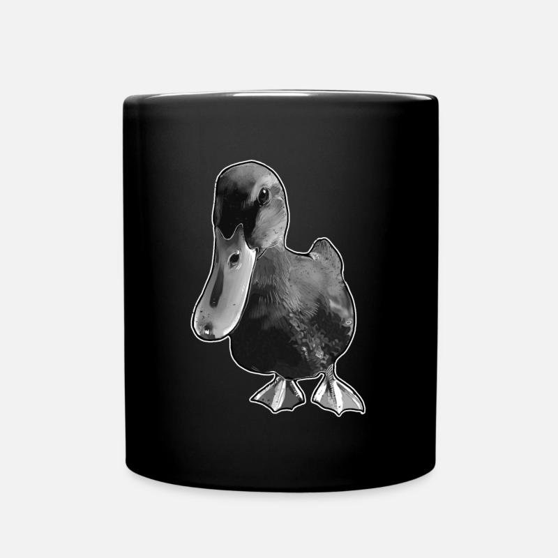 lustige Ente - Tasse einfarbig - Schwarz