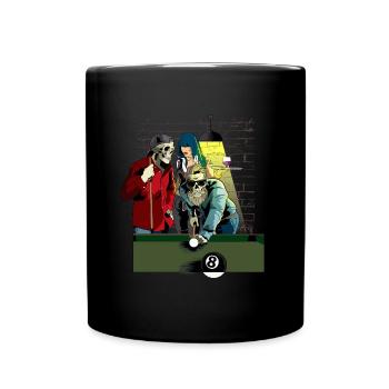 Billard Pool Snooker - Tasse einfarbig - Schwarz - Vorne