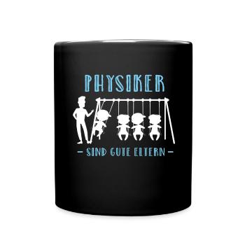 Physik Werdender Vater Mutter Eltern Physiker - Tasse einfarbig - Schwarz - Vorne
