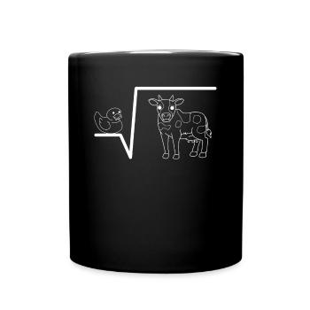 Duck Root Cow Math Jeu De Mots Math Math - Mug uni - noir - Devant