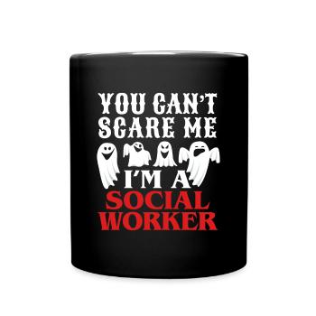 Titre de l'emploi de la profession de travailleur social - Mug uni - noir - Devant