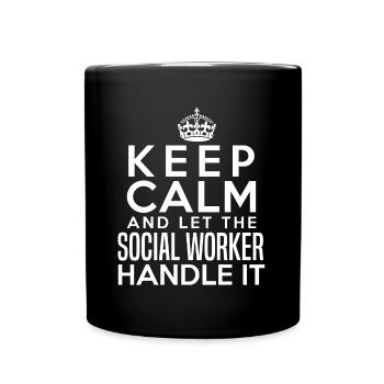 Profession travailleur social Titre du poste Cadeau - Mug uni - noir - Devant