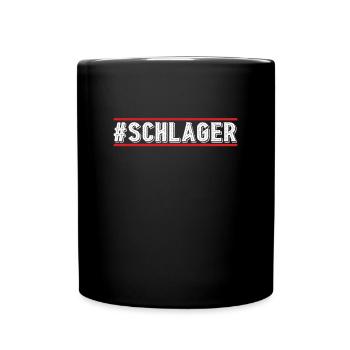 Hashtag Schlager Hits Pop Musik Ohrwurm Geschenk - Tasse einfarbig - Schwarz - Vorne