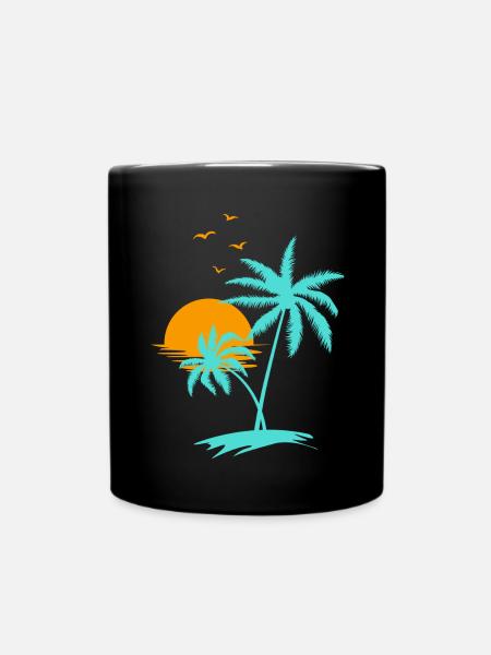 Miami Beach - Tasse einfarbig - Schwarz