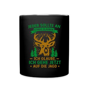 Jäger - Tasse einfarbig - Schwarz - Vorne