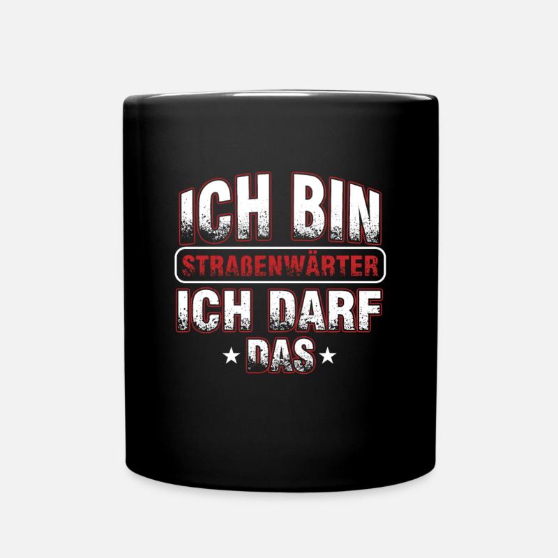 Straßenwärter Facharbeiter Autobahn Pylon Geschenk - Tasse einfarbig - Schwarz