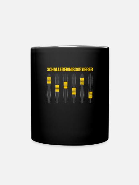 Schallereignissortierer Mischpult Ton DJ Geschenk - Tasse einfarbig - Schwarz