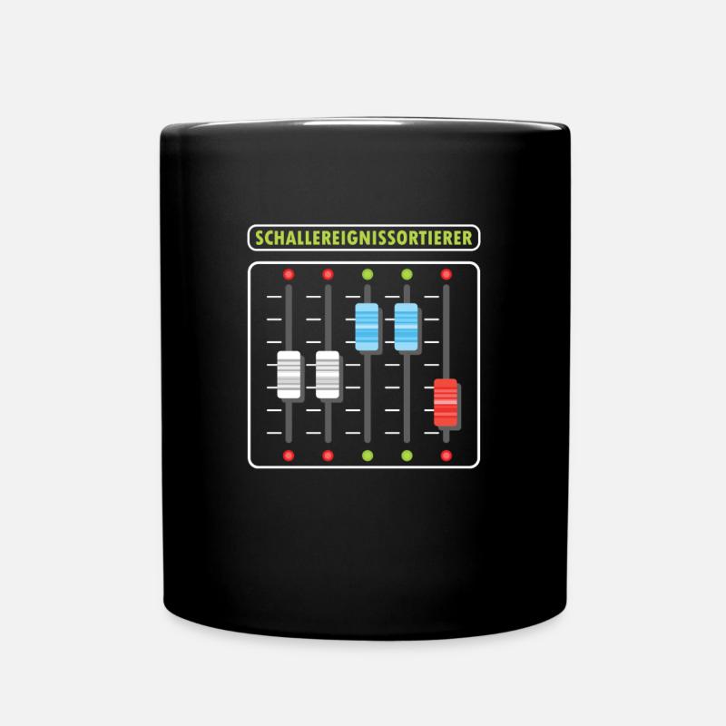 Schallereignissortierer Ton DJ Mischpult Geschenk - Tasse einfarbig - Schwarz
