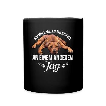 Rhodesian Ridgeback - Tasse einfarbig - Schwarz - Vorne