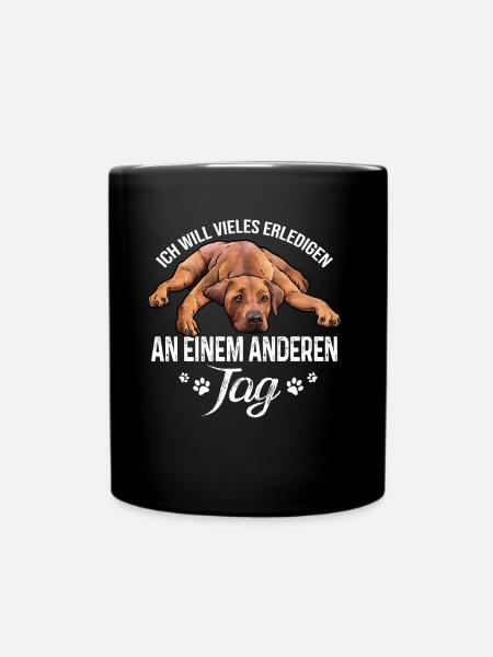 Rhodesian Ridgeback - Tasse einfarbig - Schwarz