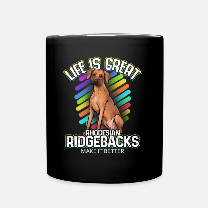 Rhodesian Ridgeback - Tasse einfarbig - Schwarz