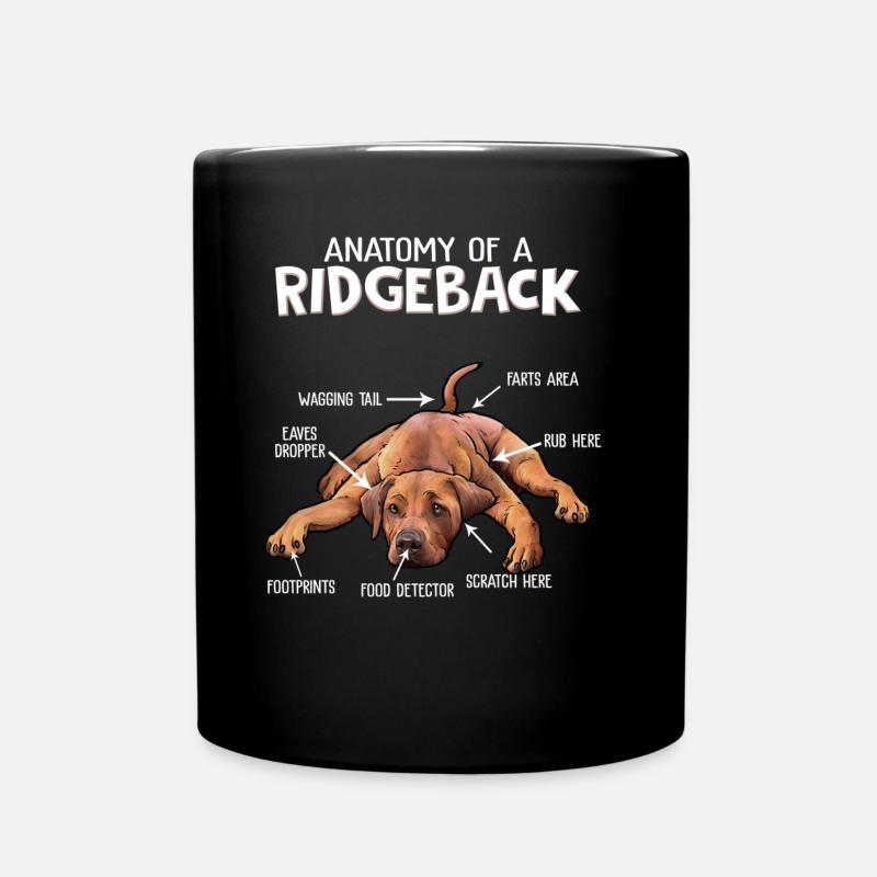 Rhodesian Ridgeback - Tasse einfarbig - Schwarz