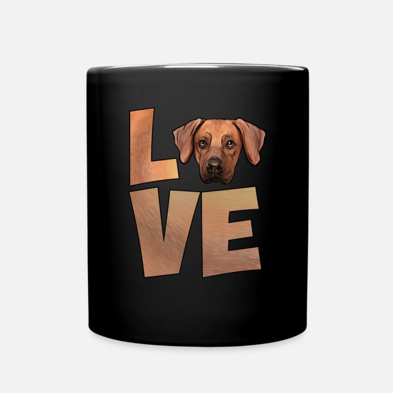 Rhodesian Ridgeback - Tasse einfarbig - Schwarz