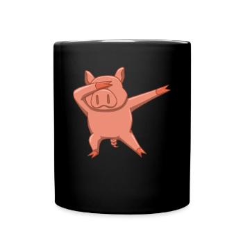 Pig sow boar farmer ranch farmer gift - Full Colour Mug - black - Front