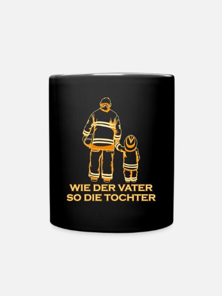 Freiwillige Feuerwehr Tochter Vater Geschenk - Tasse einfarbig - Schwarz