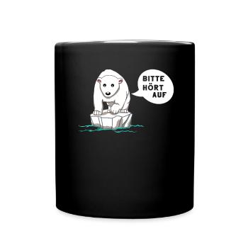 Klimawandel Umweltschutz Klimaschutz Umwelt Klima - Tasse einfarbig - Schwarz - Vorne