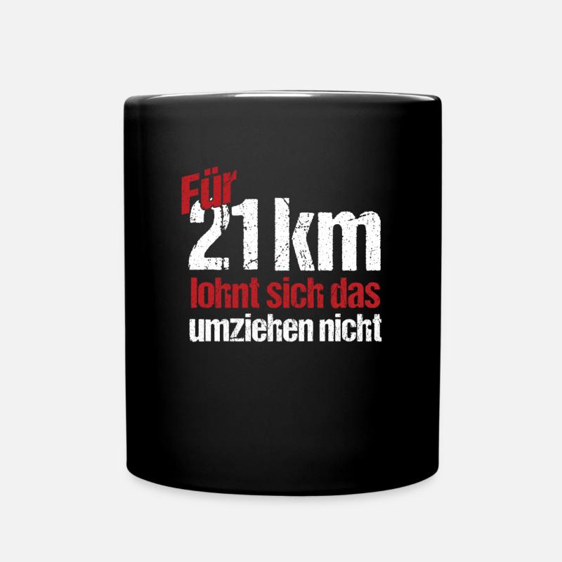 Marathon Laufen Joggen Läufer Langlauf Geschenk - Tasse einfarbig - Schwarz