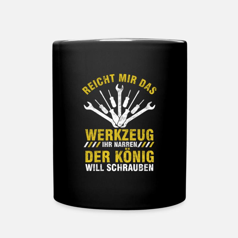 Schrauber Mechaniker Schrauben Werkstatt Geschenk - Tasse einfarbig - Schwarz