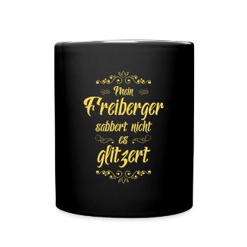 Freiberger Pferd Reitsport Pferdesport Geschenk - Tasse einfarbig - Schwarz - Vorne