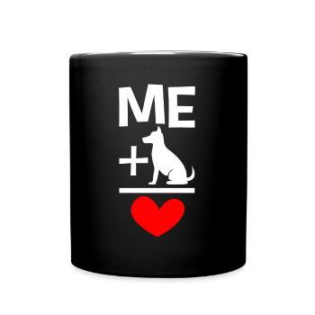Hund und ich bestes Team Hunde Geschenkidee - Tasse einfarbig - Schwarz - Vorne