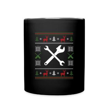 Christmas Gift Best Mechanic Gift - Full Colour Mug - black - Front