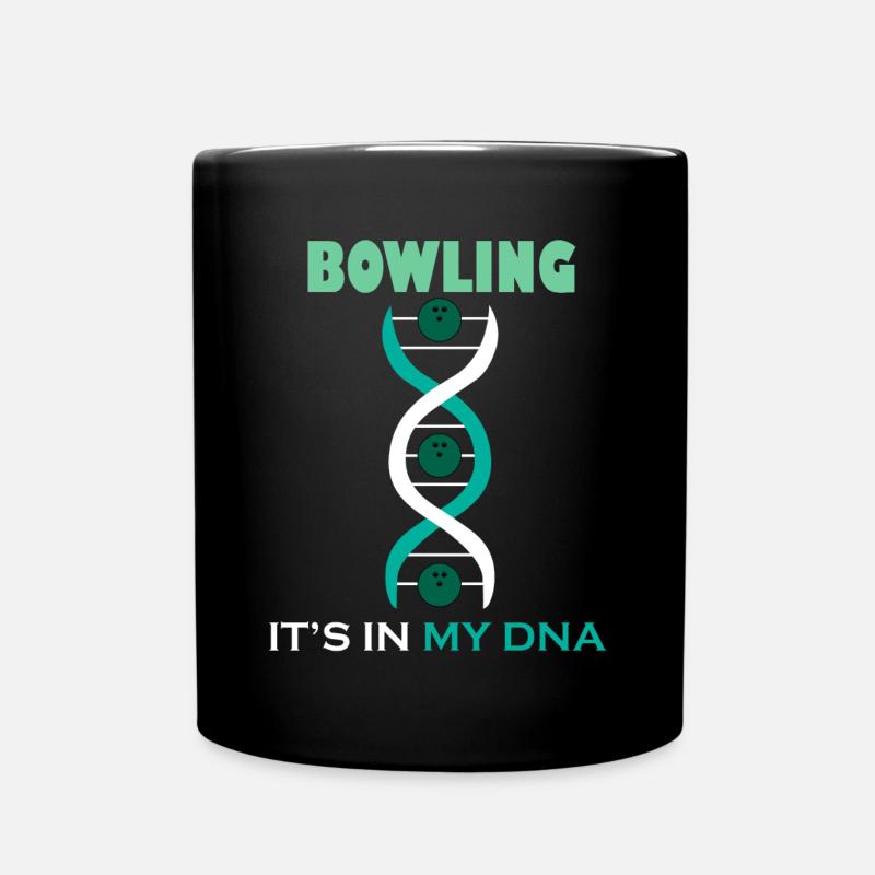 Bowling DNA Bowlen Bowler Sport Pin Geschenk - Tasse einfarbig - Schwarz
