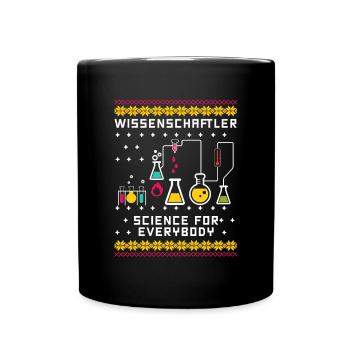 Weihnachtsgeschenk Wissenschaftler Wissenschaft - Tasse einfarbig - Schwarz - Vorne
