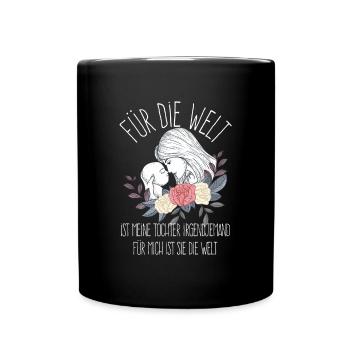 Mama Tochter Mutter Kind Baby Mutterliebe Geschenk - Tasse einfarbig - Schwarz - Vorne