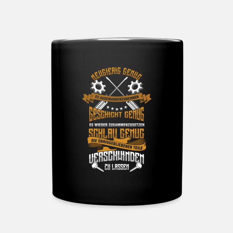 Mechaniker Definition Schrauber Werkstatt Geschenk - Tasse einfarbig - Schwarz