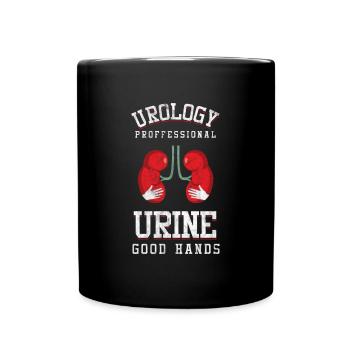 Urologe Urin Gute Hände Urologie Wortspiele Urologie - Tasse einfarbig - Schwarz - Vorne
