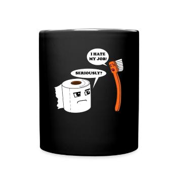 Job hate hate job work office boss gift - Full Colour Mug - black - Front
