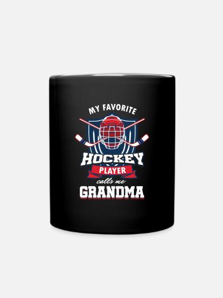 Eishockeyschläger Nettoziel Mein Lieblingshockey - Tasse einfarbig - Schwarz