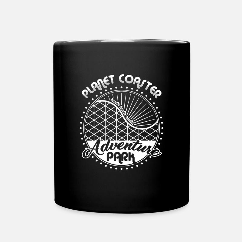 Unterhaltungs-Fahrspaß-Tätigkeits-Eisenbahn-Geschenk-Untersetzer - Tasse einfarbig - Schwarz
