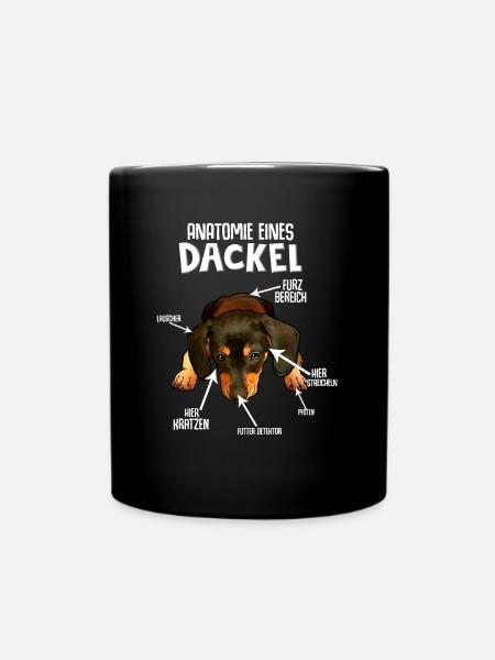 Dackel Hund Hunderasse - Tasse einfarbig - Schwarz