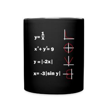 mathe humor liebe mathelehrer mathematik prof. - Tasse einfarbig - Schwarz - Vorne