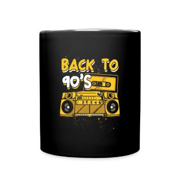 Retour au cadeau de cassettes vintage rétro des années 90 - Mug uni - noir - Devant