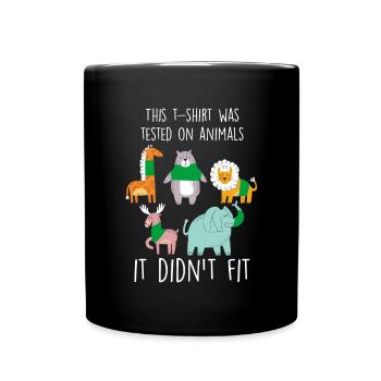 Animaux Amour des animaux Protection des animaux Cadeau Vegan drôle - Mug uni - noir - Devant