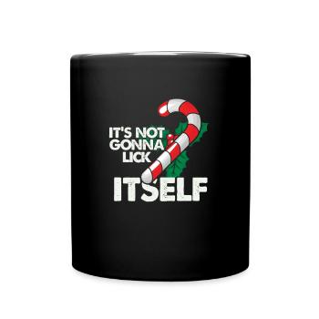 Ca ne va pas se lécher La canne de Noël - Mug uni - noir - Devant
